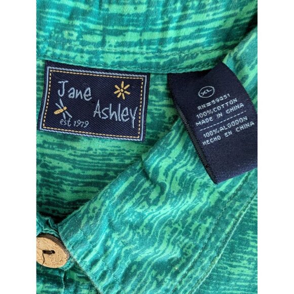 Vtg.  Jane Ashley Art to wear Top button up sailboat scenery Size XL - Picture 7 of 8